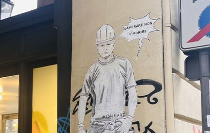 Murales a Torino, l’ “operaio” Mattarella lancia un messaggio di sicurezza